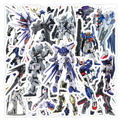 GUNDAM Anime Stickers - 10/30/55-Piece Waterproof Cartoon Graffiti Decals for Phones, Motorcycles, Luggage and Notebooks