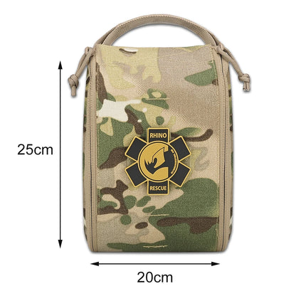 Rhino Rescue IFAK Empty Pouch - MOLLE Tactical Medical Gear Bag for Camping, Hiking & Outdoor Emergencies