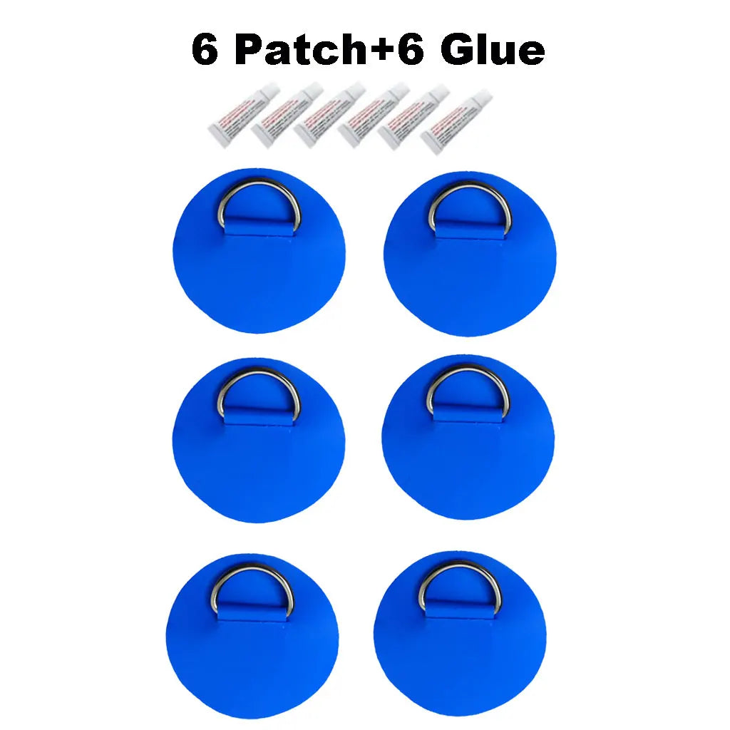 6.5CM D-Ring PVC Patch – Inflatable Boat, Kayak, SUP, Dinghy & Canoe Rope Ring Attachment