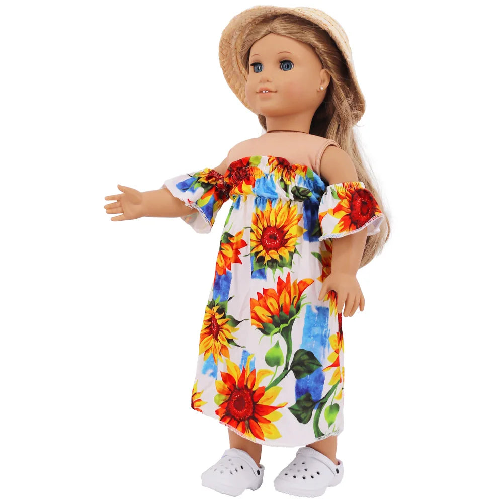 7cm Doll Sandal Shoes for 43cm Born Baby & 18-Inch American Dolls — Accessories for Doll Clothes, Girl’s Toy Gift