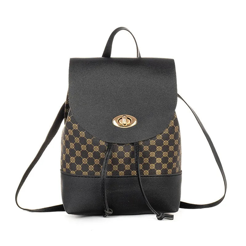 Women's Mini Travel Backpack - Cute PU Leather Purse and Shoulder Bag Combo