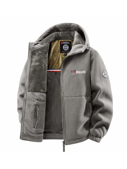 Men's Autumn & Winter Outdoor Hooded Jacket – Versatile Streetwear for Daily Wear, Travel, Parties, and Commuting