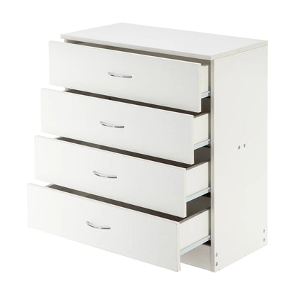 Modern Simple White 4-Drawer Dresser – Minimalist Storage Furniture