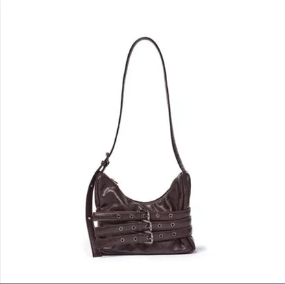 SAMO ONDOH South Korean Shoulder Bag — Hong Eun-Chae & Song Yuqi Inspired Motorcycle Underarm Bag
