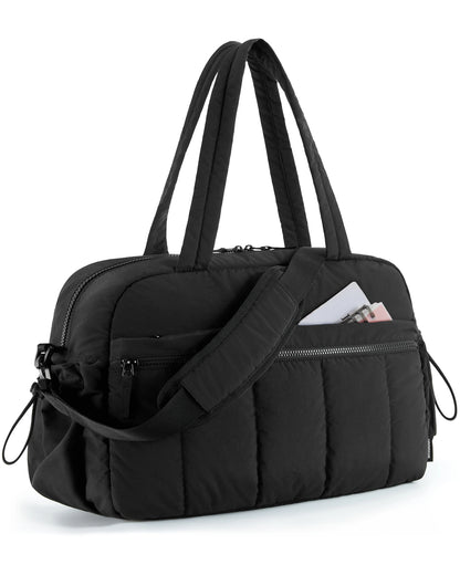 BAGSMART Travel Duffel Gym Bag for Women – Waterproof Carry-On Weekender with Wet Pocket & Cabin Luggage
