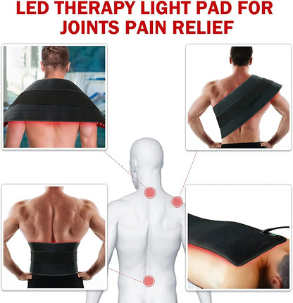 Red & Infrared Therapy Belt – Wearable Heating Pad for Face, Body, Shoulder, Joint, and Muscle Pain Relief