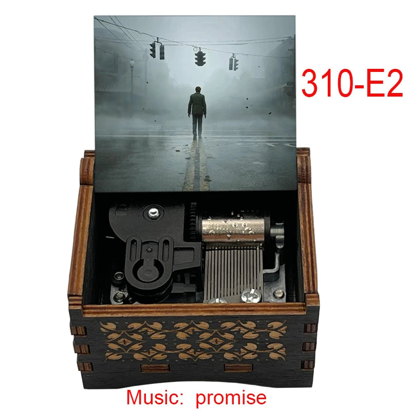 Silent Hill 2 “Promise” 18-Note Music Box – Classic Game Soundtrack, Wooden Home Decor and Gift Ornament