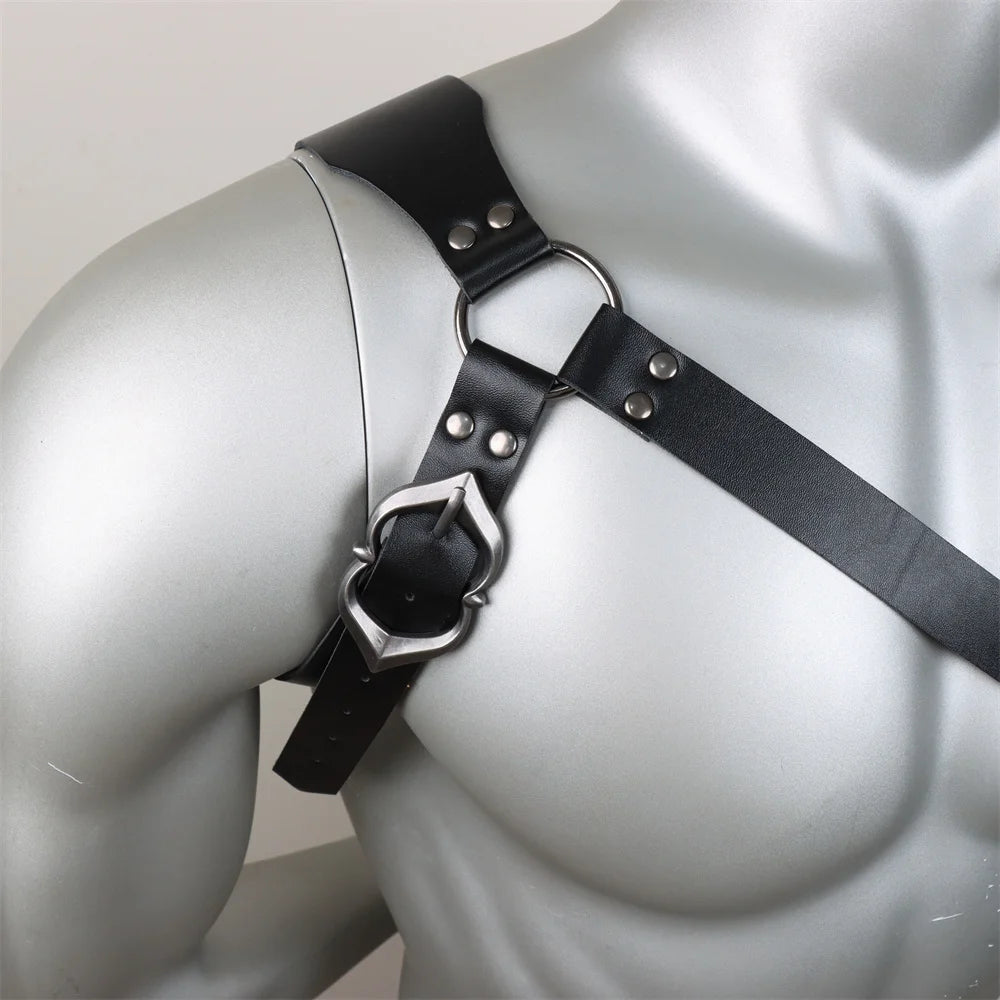 Medieval Viking & Pirate Leather Belt – Sword, Axe, Mace, and Tomahawk Holder with Metal Rings for LARP