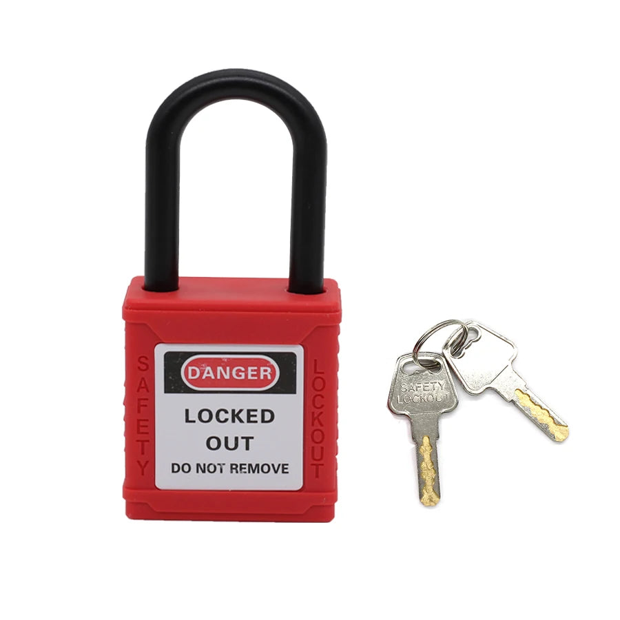 Industrial Safety Padlock – 38mm Nylon Shackle LOTO Lockout for Personal Power & Engineering Use