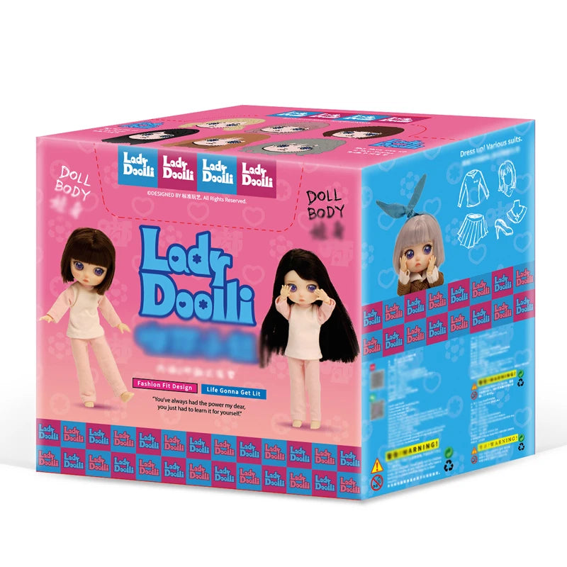 Lady Doolli 1/12 BJD Dolls Blind Box – 15cm Ob11 Mystery Anime Figure Toy, Kawaii Designer Gift
