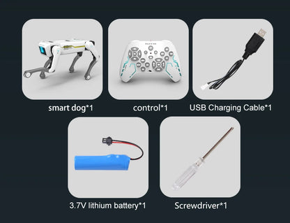 Teeggi Electric RC Intelligent Robot Dog – Multifunctional Bionic Smart Mechanical Dog with Turret, Educational Toy Gift