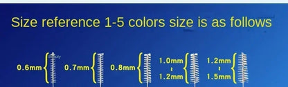 30-Piece Interdental Toothpick Brushes – 0.6-1.5mm I-Shape Dental Floss for Oral Care