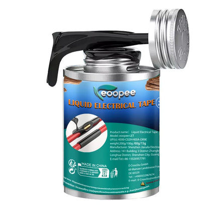 Liquid Waterproof Electrical Tape - Quick-Drying Black Epoxy Sealant Glue for Wire and Cable Insulation and Home Repairs