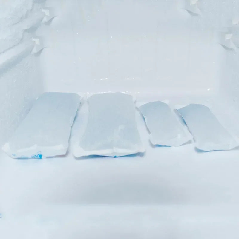 5PCS Reusable Gel Ice Bags — Automatic Water Absorption Insulated Ice Packs for Pain Relief, Cold Compress & Food Cooling