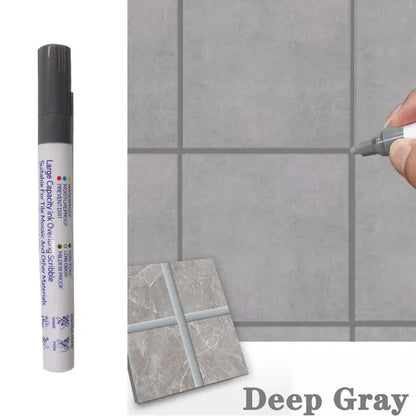 Waterproof Tile Grout Repair Pen – Wall and Floor Seam Marker for Bathroom and Kitchen, Available in Black, White, Gold, Silver, and Beige