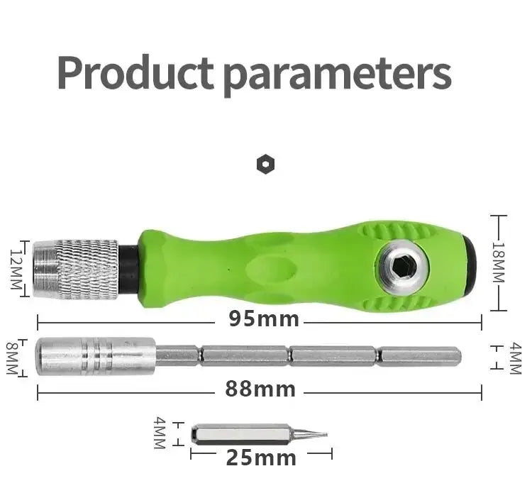 Mini 32-in-1 Precision Screwdriver Set – Magnetic Phillips Bits, Multifunctional Hand Tool Kit for Phone, Watch, Glasses & PC Repair