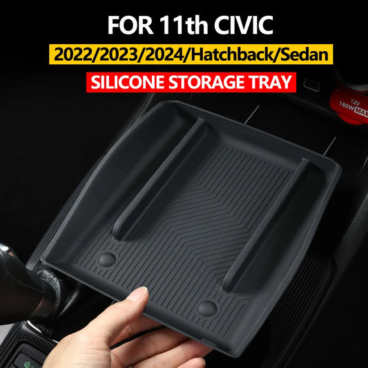 Honda Civic 11th Gen Storage Tray Silicone Pad - Wireless Charging Console Protector (2022-2025)