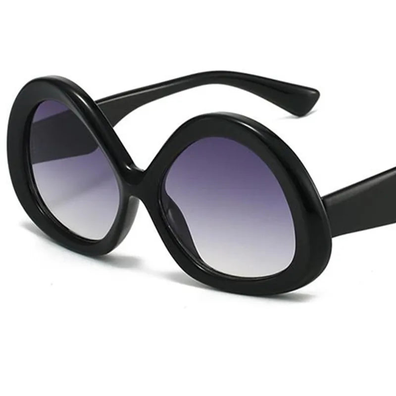 Oversized Penguin Frame Sunglasses - Fashion Anti-UV Patchwork Eyewear for Women, Unique Personality Style