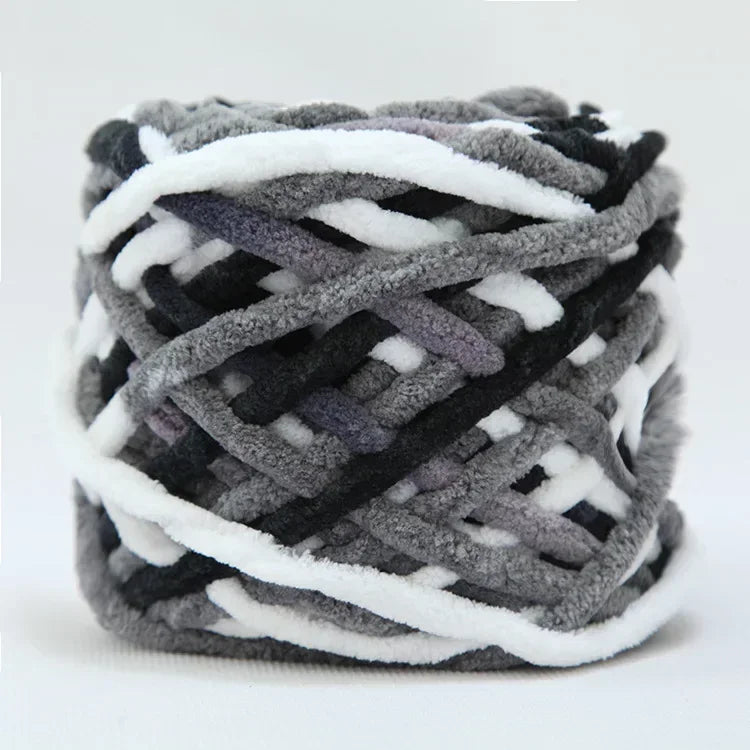 100g Chenille Knitting Yarn – Soft Thick Cotton Ice Strip Wool for DIY Hand Knitting Scarves & Crafts