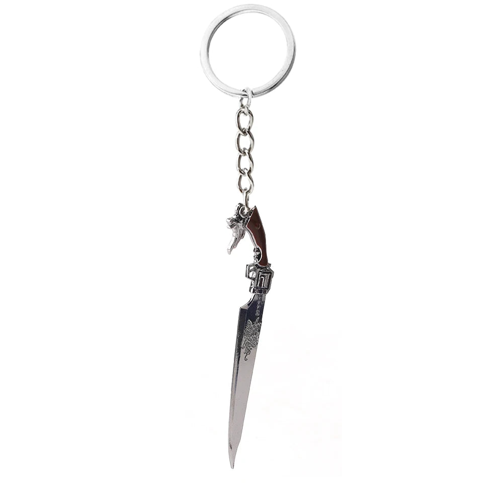 Final Fantasy Sword Pendant Keychain – Mini Remastered Game Key Ring for Car, Backpack & Cosplay Jewelry Accessories Gift
