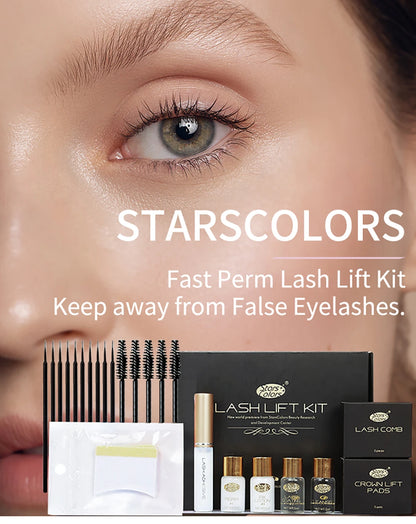 Quick Lash Lift Kit - 5-8 Minute Eyelash Perm Curling Treatment Tool for Salon, Lash Enhancement & Eye Makeup Styling
