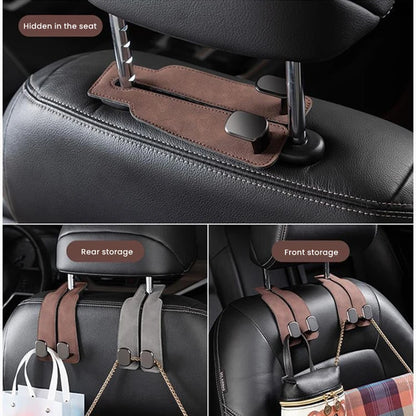 2-in-1 Car Rear Seat Hook – Universal Headrest Hanger Clip, Double Hook Storage for Car Interior Accessories