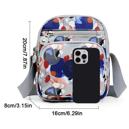 Fashion Oxford Cloth Crossbody Shoulder Bag - Waterproof Multi-Pocket Women’s Mobile Phone Storage Handbag