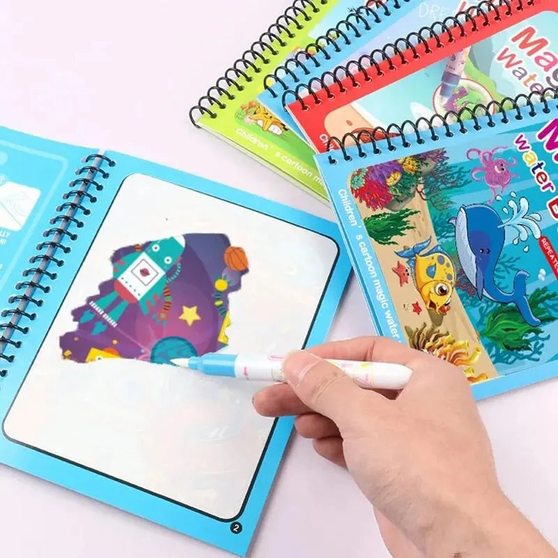 Magical Water Drawing Book – Reusable Montessori Coloring & Sensory Toy for Early Childhood Education
