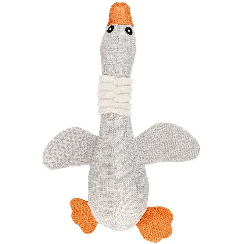 Squeaky Plush Bone Dog Toy - Puppy Teething, Chew & Molar Training Toy for Interactive Playtime