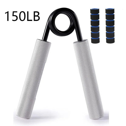 Aluminum Alloy Hand Gripper with Sponge Sleeve — Spring Steel Fitness Trainer for Arm & Finger Strength, Home Gym for Men