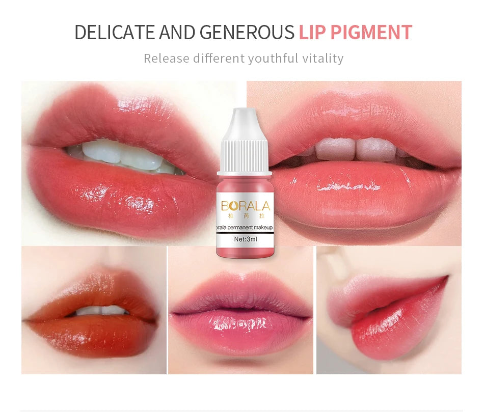 Borala 26 Colors 3ML Permanent Makeup Pigments – Tattoo Pigments for Lips, Eyebrows & Eyeliner, Sample Size for Beauty Art