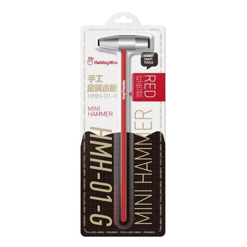 HOBBY MIO HMH-01-R/G Mini Metal Hammer – DIY Assembly Tool for Plastic Model Building & Hobby Crafts