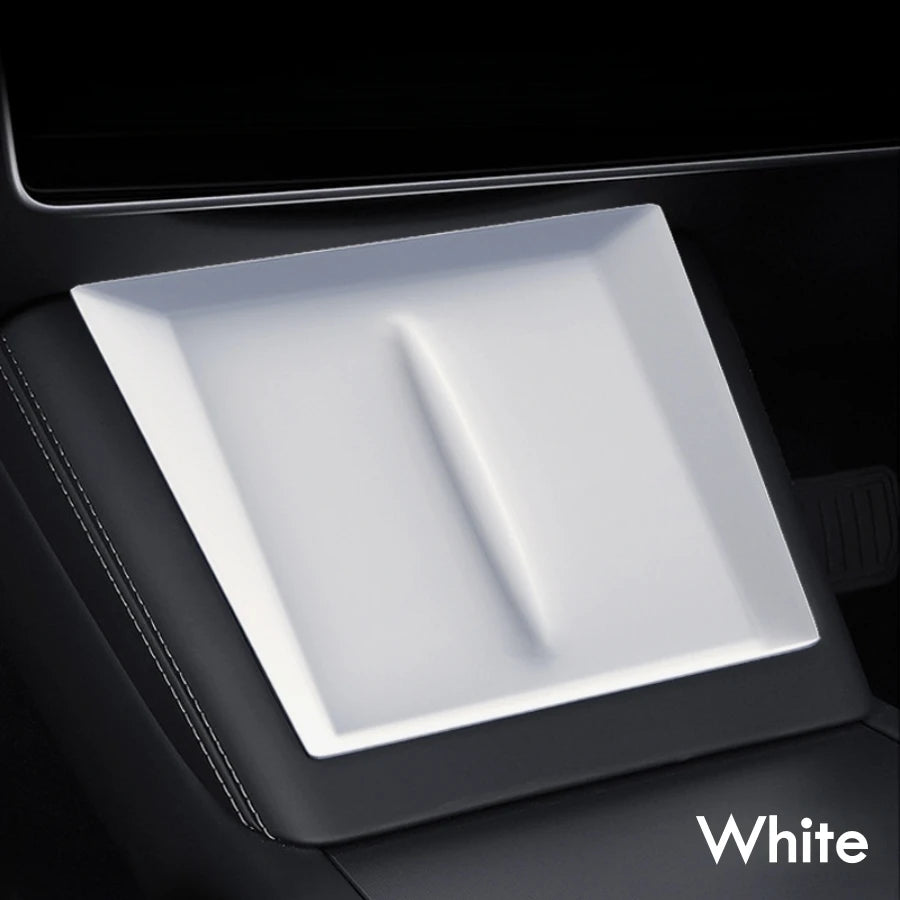 Silicone Wireless Charging Mat for Tesla Model Y Juniper 2025–2026 & Model 3 Highland - Anti-Slip Center Console Protector Pad