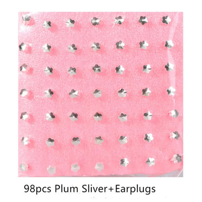98pcs Ear Piercing Stud Earrings - Medical Body Jewelry Set for Piercing Gun Tools and Accessories