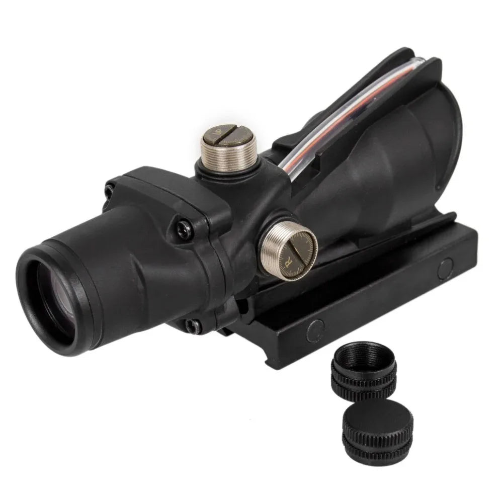 4X32 Hunting Riflescope – Fiber Optic Green & Red Dot Illuminated Reticle Tactical Sight