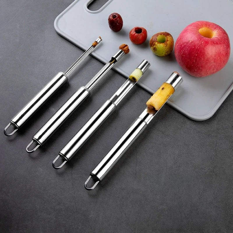 Stainless Steel Fruit Corer & Apple Seed Remover – Home Vegetable Tool for Pear, Red Dates, Hawthorn, and Kitchen Accessories