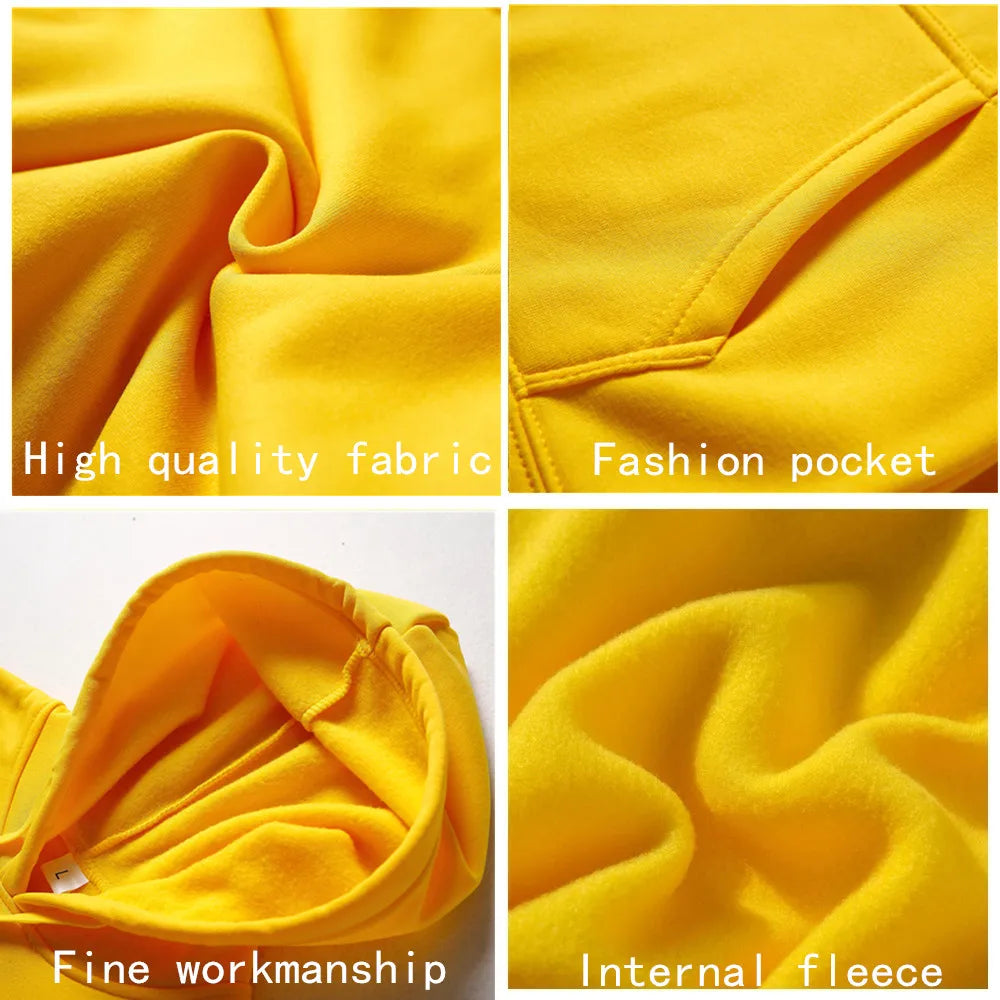 Fashion Men's & Women's Hoodies – Casual Solid Color Sweatshirts for Spring, Autumn, Winter