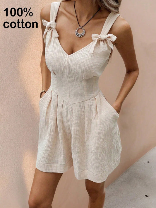 Women’s Summer Halter Jumpsuit & Shorts – Casual Fashionable Overalls One-Piece Outfit