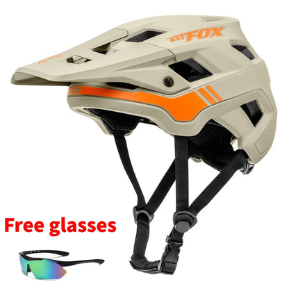 BATFOX Matte Black MTB Bike Helmet – Men's Mountain Bike Cycling Helmet Casco Ciclismo