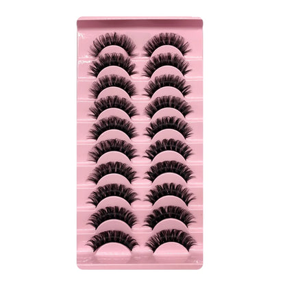 2/10 Pairs 3D Mink Russian Strip False Eyelashes – Dramatic Fake Lash Extensions for Makeup