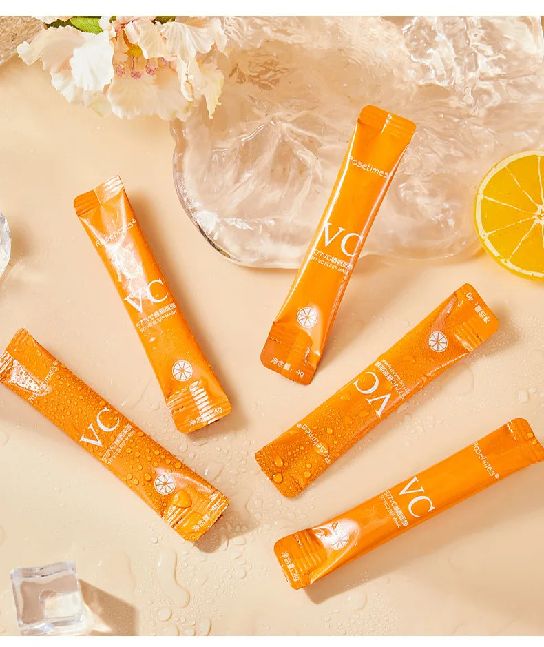30pcs Vitamin C Sleeping Face Masks — Moisturizing, Firming & Skin Rejuvenation, No-Wash Disposable Facial Masks