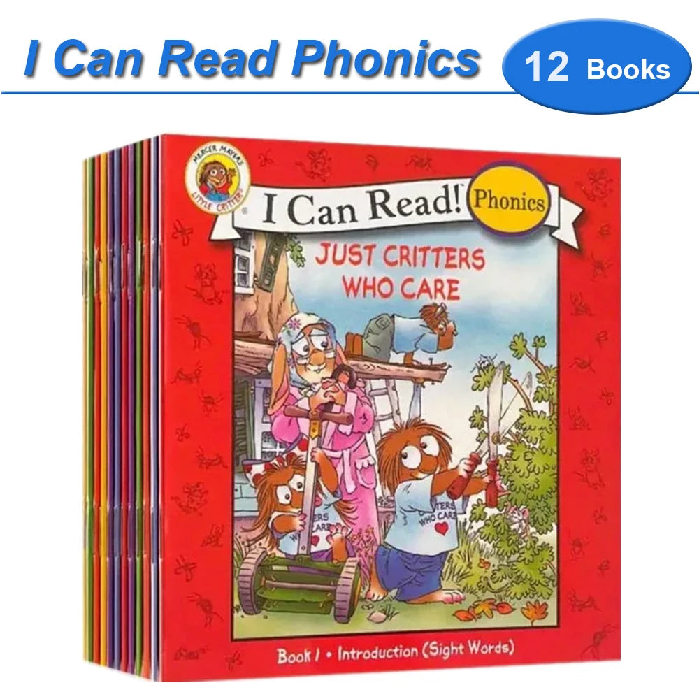 I Can Read Phonics Book Set – 12 Beginner Picture Books for Kids, Early English Reading & Montessori Learning Stories