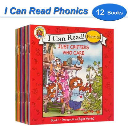 I Can Read Phonics Book Set – 12 Beginner Picture Books for Kids, Early English Reading & Montessori Learning Stories