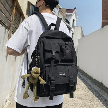 Multifunctional Teen Laptop Backpack – High-Quality Canvas School Bag for Boys & Girls