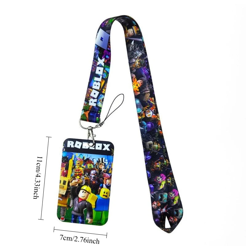 Roblox Mobile Phone Lanyard – Card Holder Key Accessory, Student Bus Card Anti-Loss Hard Shell Case, Decorative Item