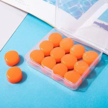 Silicone Swimming Earplugs – 12 Capsules/Box, Soft Waterproof Ear Protection