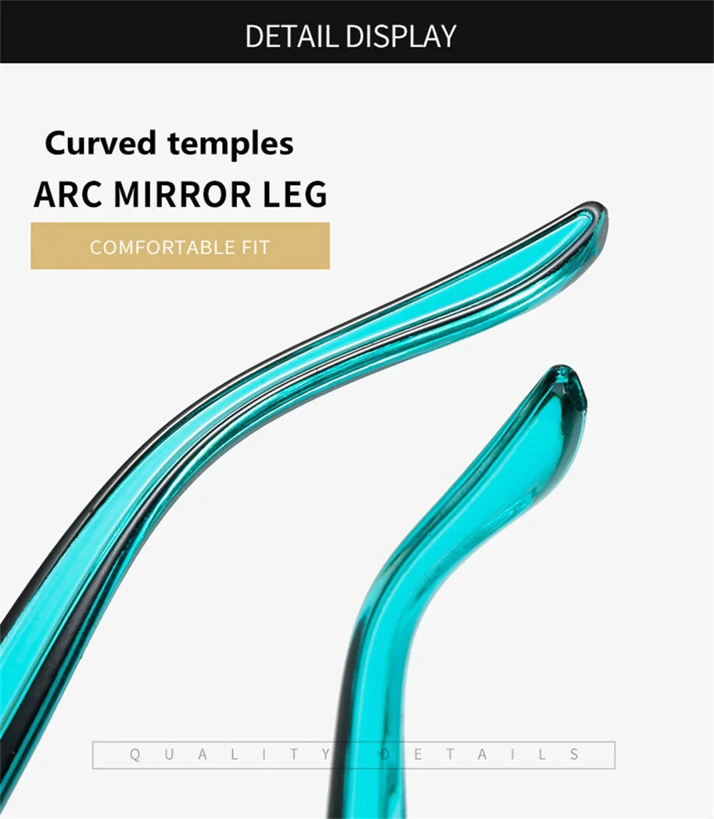 Anti Blue Light Reading Glasses – Fashion Clear Square Computer Eyewear with Spring Legs Frame for Women & Men