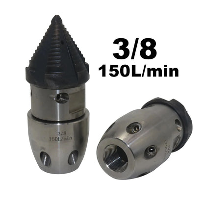 High Pressure Rotating Nozzle 1/2 M22 & 3/8 – Sewer & Sludge Cleaning Water Gun Nozzle for Pressure Washing