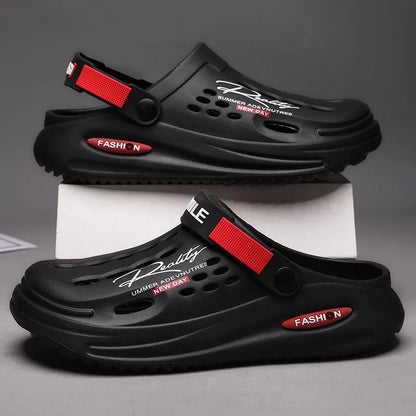 Men’s EVA Hole Mules Slippers – Thick Soft Platform Non-Slip Slides Comfortable Summer Sandals