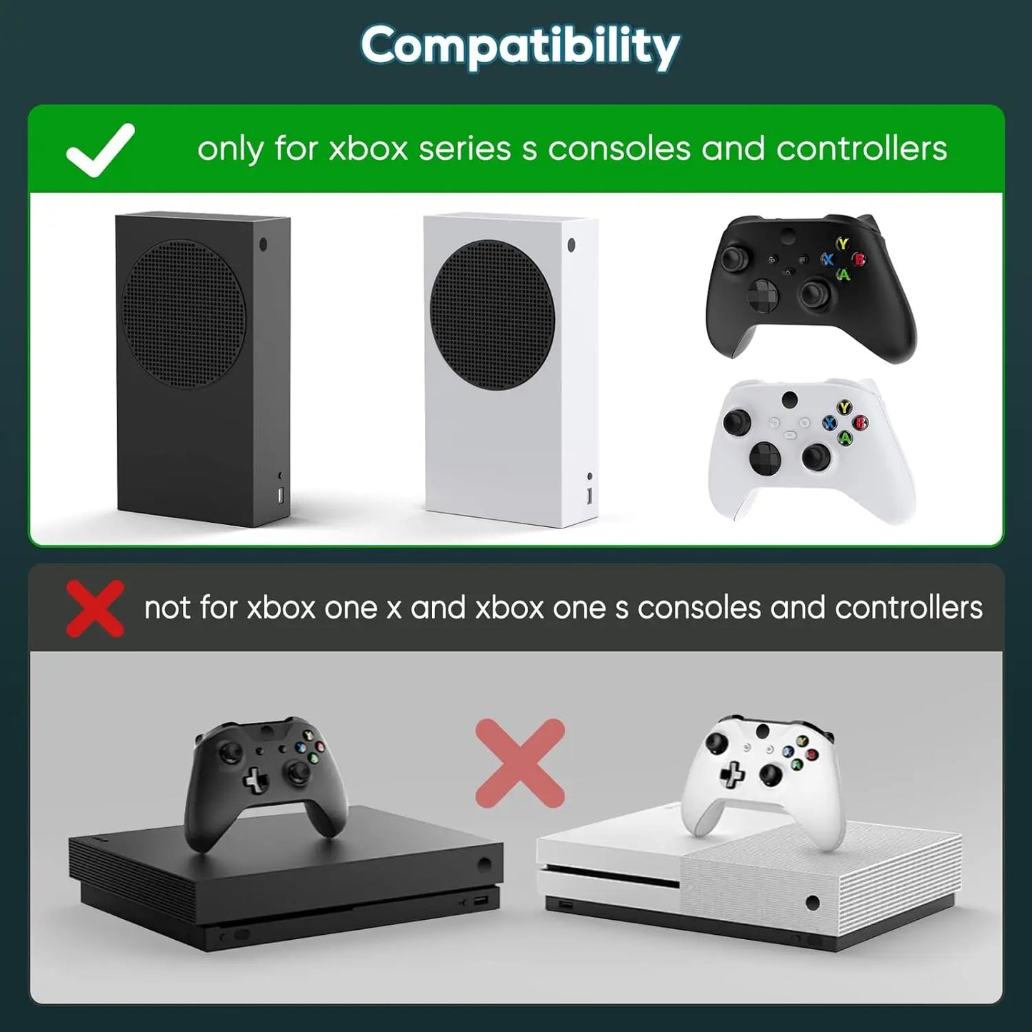 IPEGA Cooling Fan Stand for Xbox Series S – Controller Charging Dock with 15 RGB Lights, Headset Hook, and Charging Station